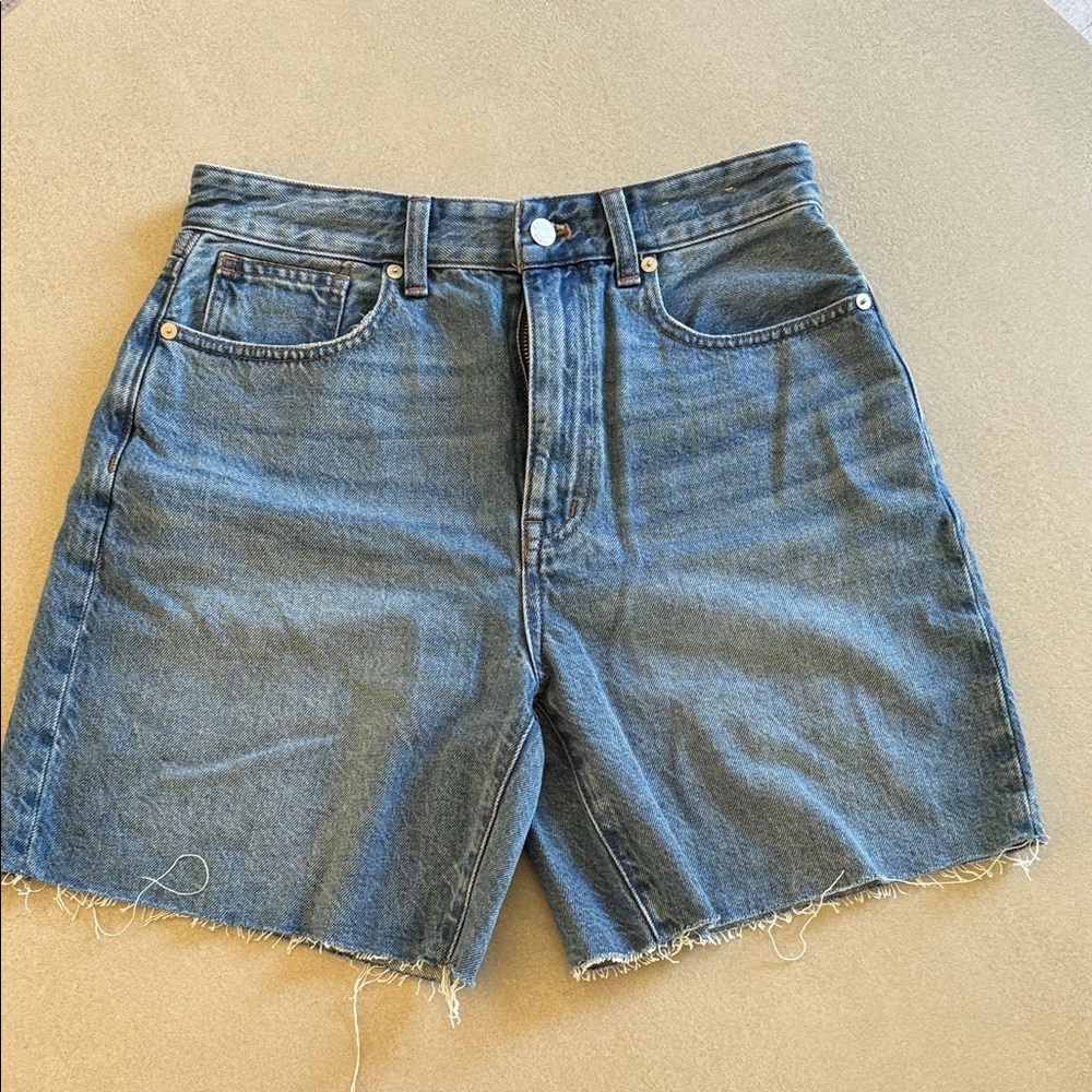Madewell Classic Blue Baggy Denim Shorts